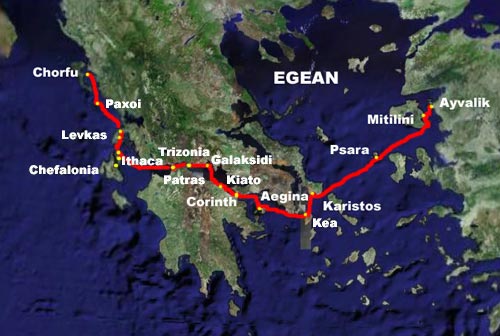 Egean Ionian map